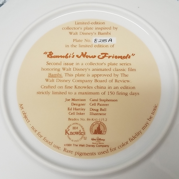 Vintage Bambi Limited Edition Collectors plate - Picture 2 of 2
